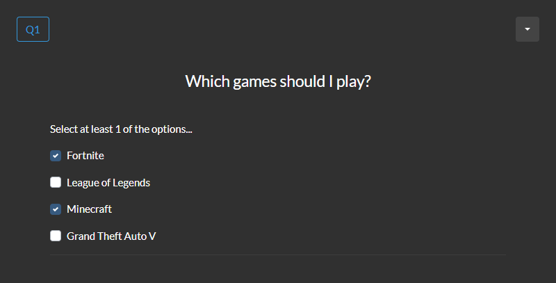 Multiple choice voting